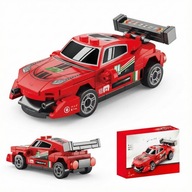 Klocki Konstrukcyjne SPEED Auto Wyścigowe z Napędem Pull-Back - Czerwone