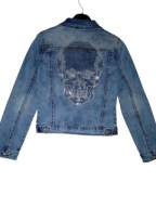 KURTKA KATANA JEANS CZASZKA SKULL CYRKONIE S