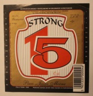 ETYKIETA - BROWAR KONSTANCIN -STRONG 15 - Piwo Jasne Mocne