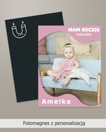 Foto Magnes Magnesy ze Zdjęciem Podziękowania dla gości Roczek 7x9cmI 1szt