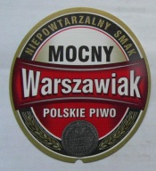 ETYKIETA PIWO POLSKIE MOCNY WARSZAWIAK BROWAR KONSTANCIN