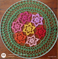 Serwetka .szydełk.na obręczy met.35 cm