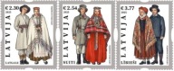 Łotwa 2025 Znaczki ** obiegowe stroje ludowe folklor
