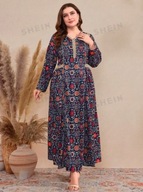 Okazja !_NOWA stylowa WYSZCZUPLAJĄCA sukienka maxi_modne ZŁOTE taśmy_52/54