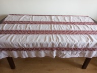 OBRUS LNIANY 165 / 132 cm.