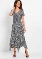 Hit !_NOWA sukienka WYSMUKLAJĄCA maxi_MODNE symetryczne zęby_na halce_r.44