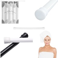 DRĄŻEK PRYSZNICOWY KARNISZ TELESKOPOWY BEZ WIERCENIA 50-80CM STABILNY BIAŁY