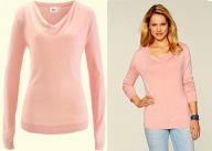 Bluzka różowa 32/34 wody dzianinowa tunika