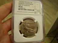 ---> 10 złotych 1965 VII Wieków Warszawy, Nike - NGC MS66 -- druga nota