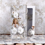 Kartka w pudełku na Pierwszą Komunię Świętą Pamiątka - Hand Made