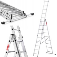 DRABINA ALUMINIOWA 3X9 STOPNI WIELOFUNKCYJNA PRODUKT POLSKI HAK GRATIS