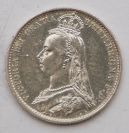 6 pensów 1888 Wiktoria