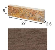 Płytka elewacyjna łupana Combet 27x8x2.6 Brązowy