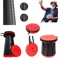 KRZESŁO SKŁADANE KEMPING PIKNIK PLASTIKOWY OGRODOWE CAMPING CZARNE