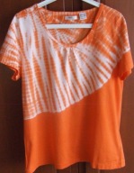 Bluzka damska bawełniana pomarańczowa tie dye 40/42