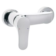 Bateria wannowo-prysznicowa jednouchwytowa ścienna Ferro JUSTIC srebrny