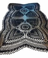 Czarny bieżnik-serweta 120×60