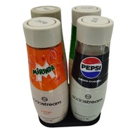 Stojak na syropy SodaStream 4 butelki –organizer na syropy, czarny, kwadrat