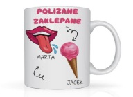 Walentynki kubek z imieniem na prezent na urodziny zabawny