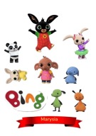 Wydruk masa cukrowa na tort BING 10 EL. + Napis