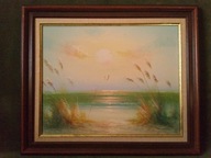 Poranek nad morzem - piękny obraz olejny malowany na płótnie