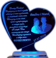 PODZIĘKOWANIA DLA RODZICÓW LED FOTO 4 KOLORY ŚLUB