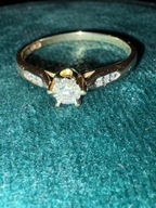 Pierścionek złoto585, brylant, 2,36g!