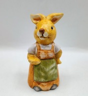 KRÓLIK króliczka MAMA w fartuszku, figurka z ceram