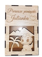 Moja pierwsza skarbonka drewniana HDF, dinozaur