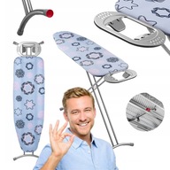 DESKA DO PRASOWANIA DUŻA SKŁADANA 120x38cm SZEROKI BLAT STABILNA ŻELAZKO