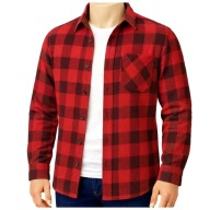 Koszula flanelowa robocza rozmiar 176/42 krajowa 100% BAWEŁNA czerwona