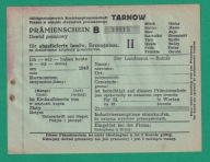 TARNÓW, dowód premiowy za oddany towar: mleko, jaja, bydło, futra itd