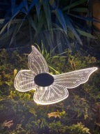 Lampa Solarna Dekoracja Ogrodowa Motyl LED 2w1 Wbijana Elewacyjna