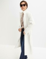 płaszcz biały z paskiem, super elegancki 44/46 nowy