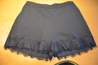 spodenki damskie czarne z koronką r. 44/42