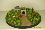 Diorama 1/35 podstawka okrągła Bunkier Tobruk Panzerturm II