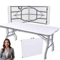 Duży Stół Ogrodowy 180cm Walizka Składany Cateringowy Turystyczny ZESTAW