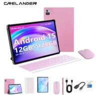 CRELANDERT 10,1' Android tablet+mysz+etui|12 GB RAM|128 GB SSD IPS HD
