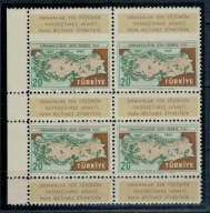 Turcja 1957 Znaczki 1531Uo parka ** lasy mapa leśnictwo