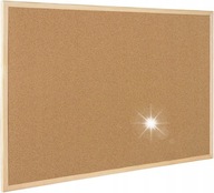 TABLICA KORKOWA 60X40 RAMA DREWNIANA Z PINEZKAMI ORGANIZER ŚCIENNY