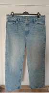 spodnie wide ultra high waist & denim 50 dżins proste z wysokim stan