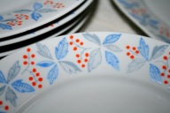 POLSKA ZASTAWA SERWIS OBIADOWY BIAŁA CERAMIKA FAJANS WŁOCŁAWEK PRL VINTAGE