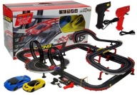 Tor wyścigowy samochodowy 14 metrowy XXL 1:43 elektryczny 2 auta dla dzieci