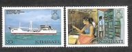 KIRIBATI - Międzynarodowa Dekada Transportu -Statek 1989 ** Mi 532-3 (1266)