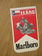 MARLBORO TEXAS oryginalna naklejka z 1981 roku