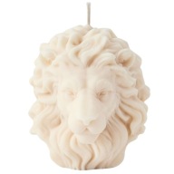 Świeca sojowa dekoracyjna Lew biały – ręcznie robiona | Nuvia Soy