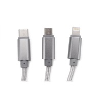 KABEL DO WSZYSTKIEGO ANDROID iPHONE | TALE 3in1 USB 1,2m 2A