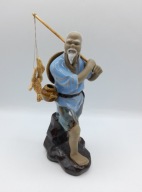 rybak wędkarz - Shiwan figurka z ceramiki kolekcjonerska Vintage - mistrz