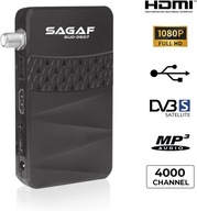 MINI Tuner dekoder Sagaf SUD-0507 FULL HD 1080P DVB S2 HDMI łódź kamper 12V
