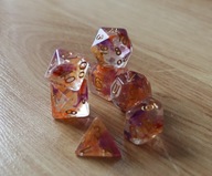 Kości RPG Wodzinsky - "Pomarańczowe Ukojenie" + woreczek